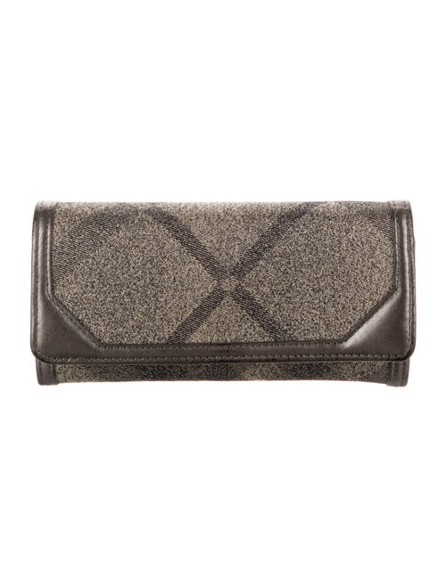 Burberry Leather Printed Continental Wallet