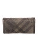 Burberry Leather Printed Continental Wallet