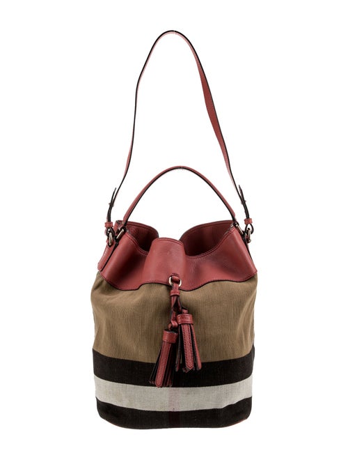 Burberry Exploded Check Bucket Bag