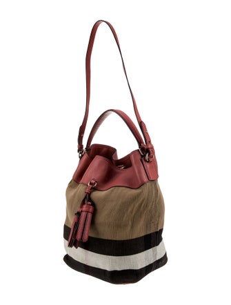 Burberry Exploded Check Bucket Bag