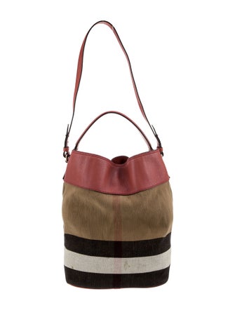 Burberry Exploded Check Bucket Bag