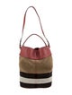 Burberry Exploded Check Bucket Bag