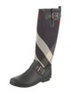 Burberry Rubber Plaid Print Rain Boots