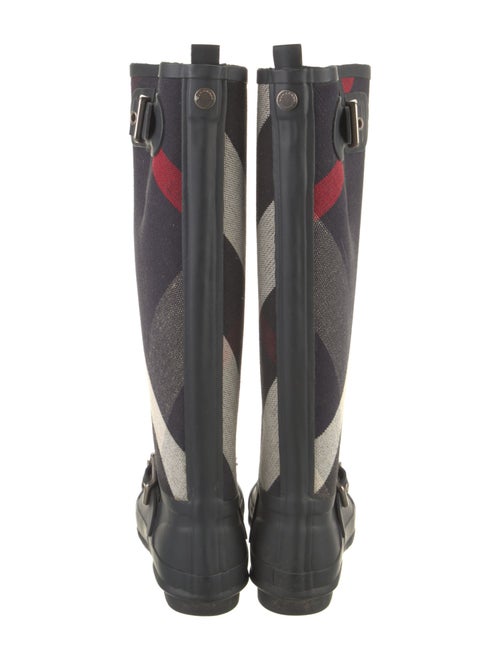 Burberry Rubber Plaid Print Rain Boots