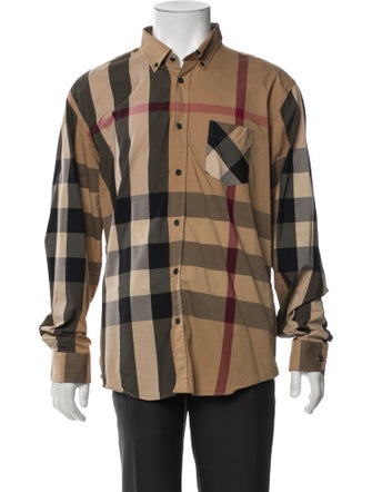 Burberry Exploded Check Pattern Long Sleeve Shirt