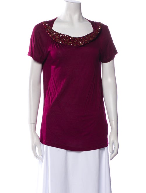 Burberry London Bateau Neckline Short Sleeve T-Shirt