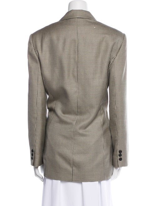 Burberry Silk Plaid Print Blazer