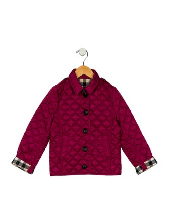Burberry kid girls' burgundy jacket