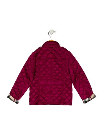 Burberry kid girls' burgundy jacket