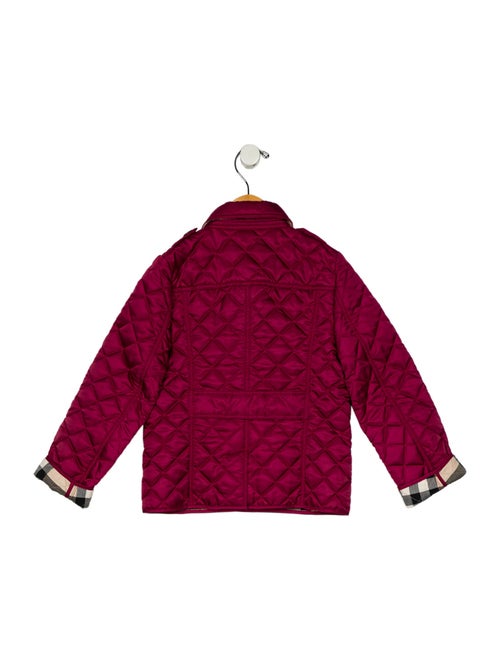 Burberry kid girls' burgundy jacket