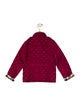 Burberry kid girls' burgundy jacket