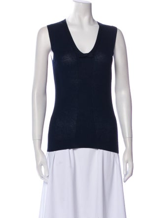 Burberry Silk V-Neck Top