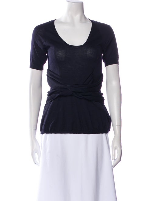 Burberry Virgin Wool Scoop Neck T-Shirt