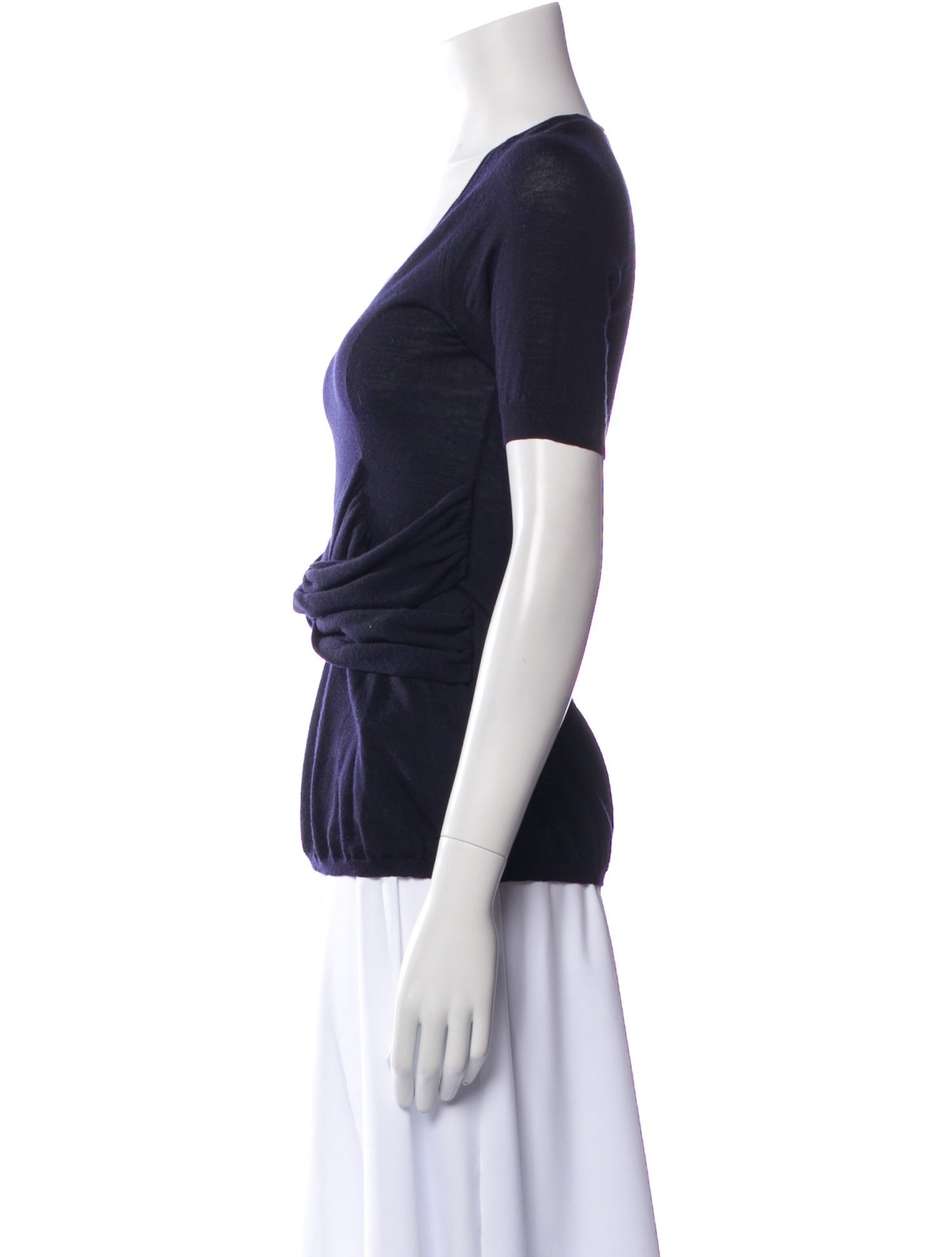 Burberry Virgin Wool Scoop Neck T-Shirt