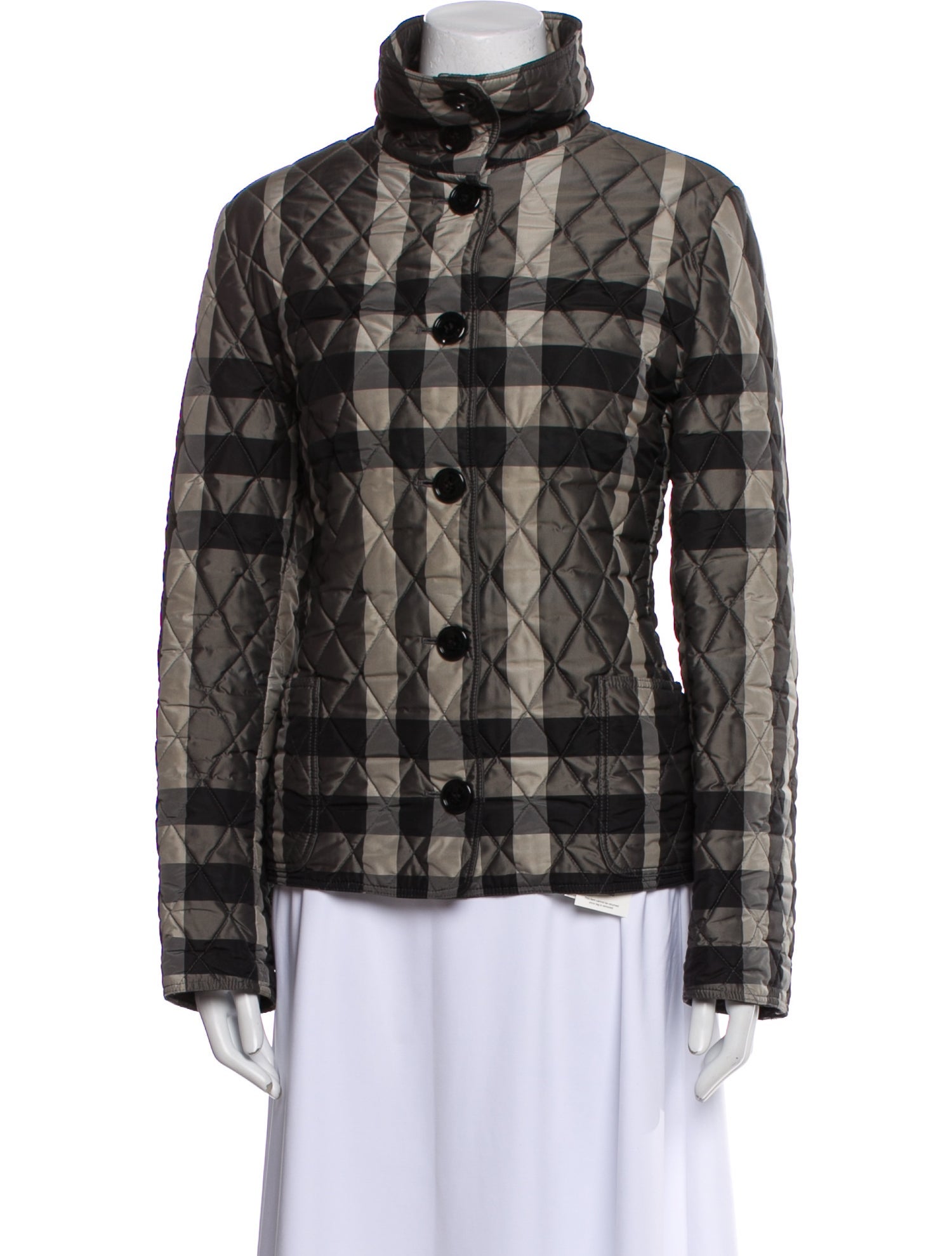 Burberry Plaid Print Jacket