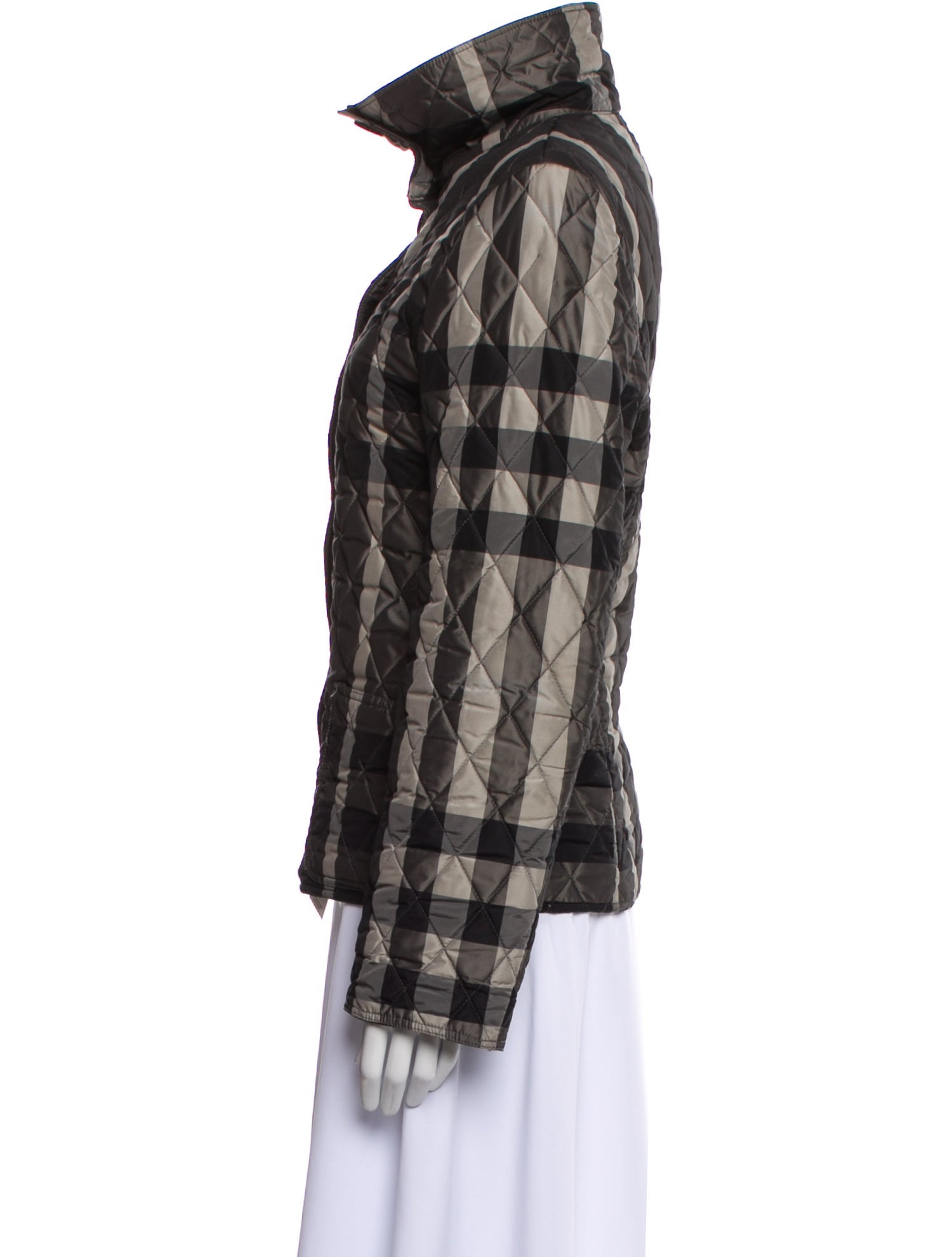 Burberry Plaid Print Jacket