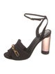 Burberry Leather Chain-Link Accents D'Orsay Pumps