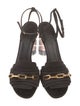 Burberry Leather Chain-Link Accents D'Orsay Pumps