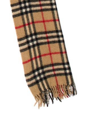 Burberry Cashmere Nova Check Pattern Scarf