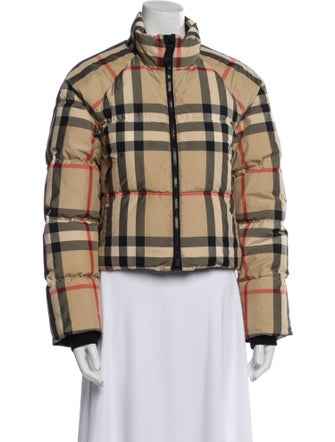 Burberry Plaid Print Jacket