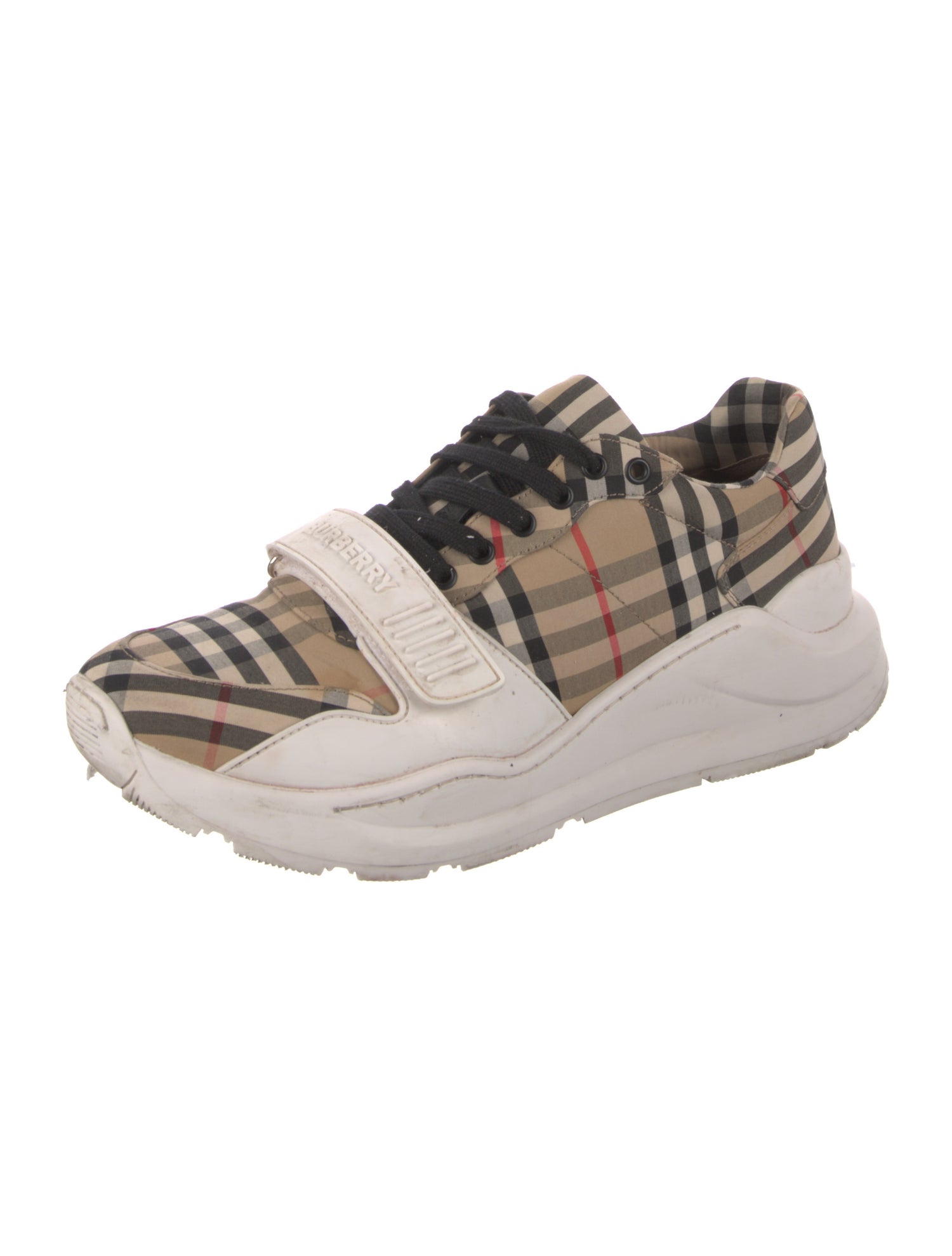 Burberry Plaid Print Sneakers