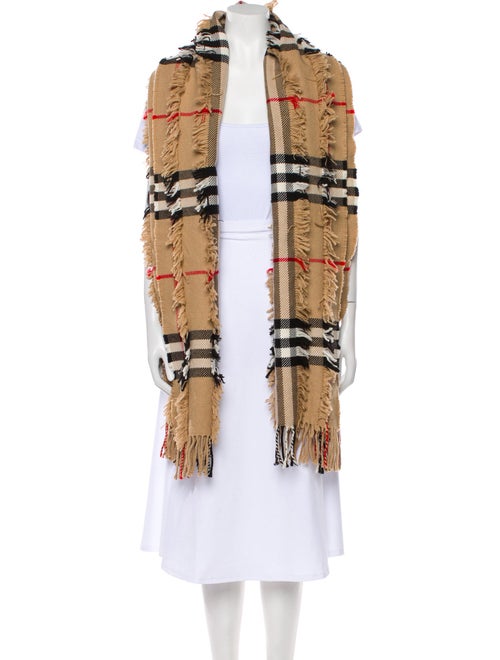Burberry Cashmere House Check Pattern Scarf