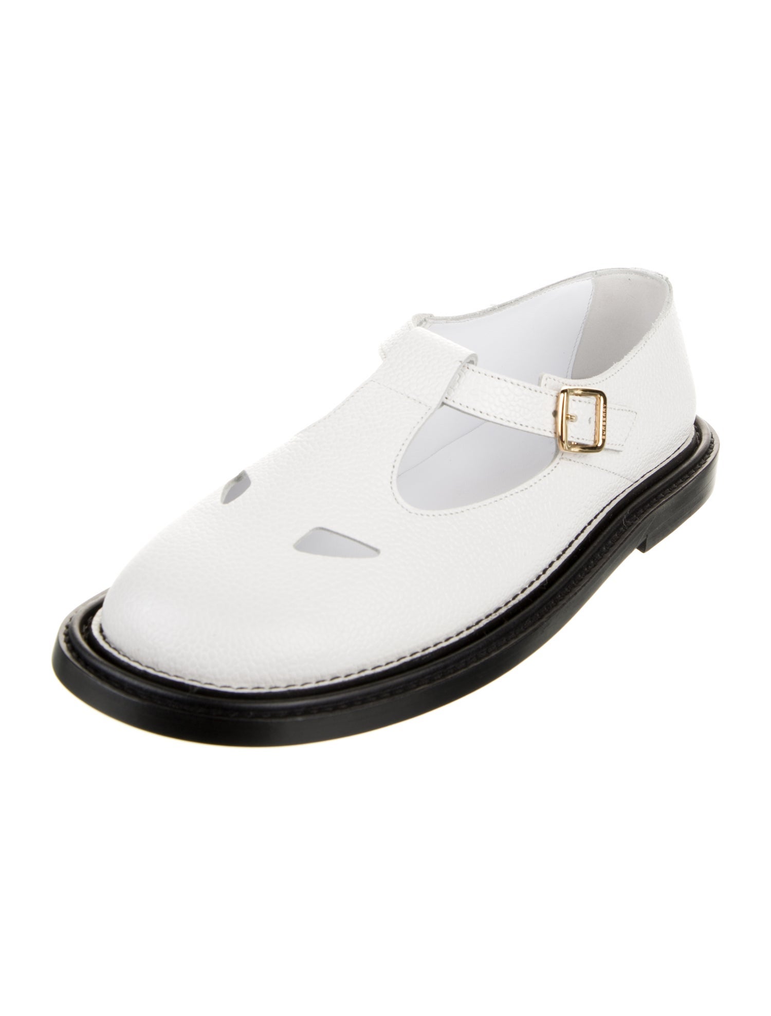 Burberry Leather Cutout Accent Oxfords w/ Tags