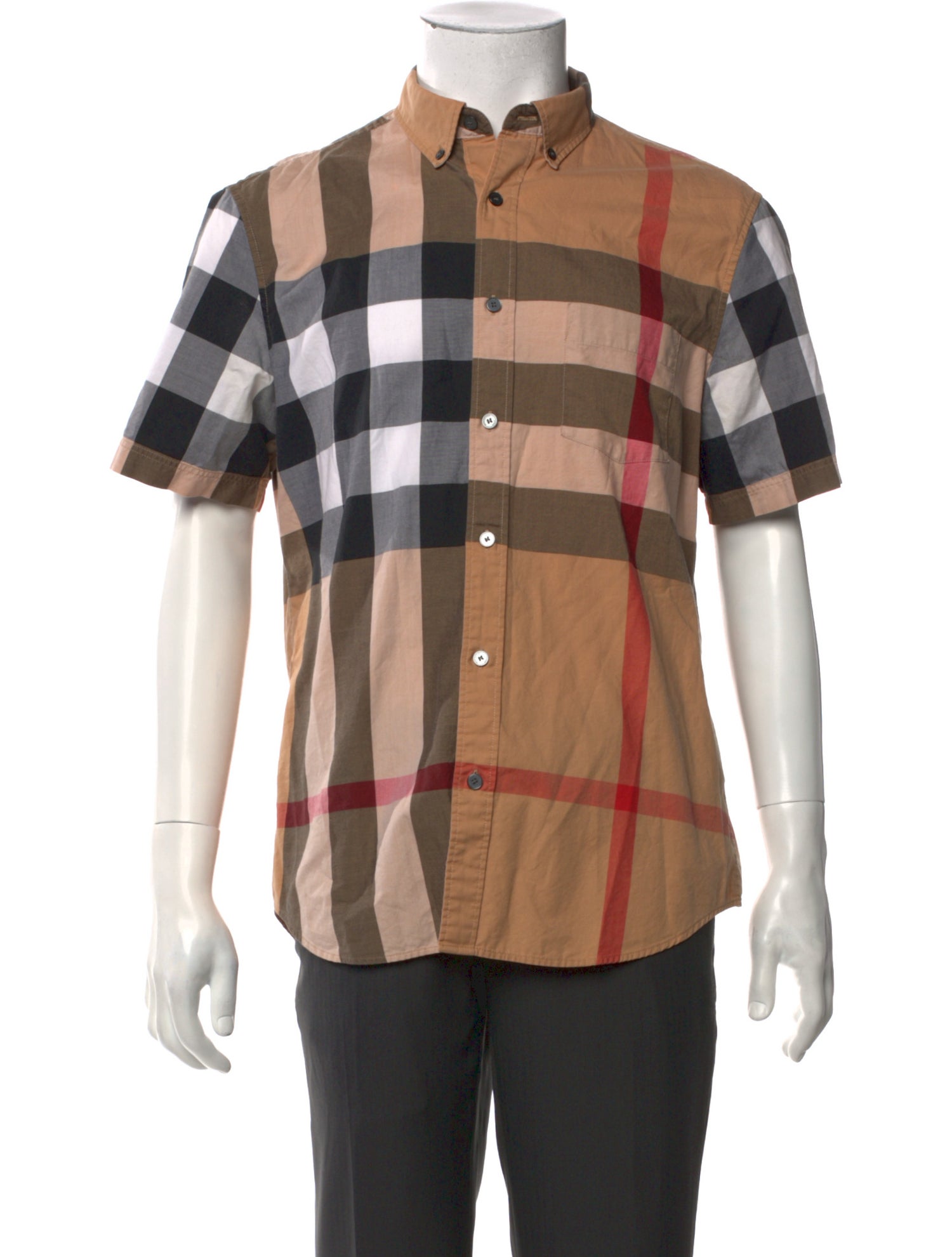 Burberry Brit Exploded Check Pattern Short Sleeve Shirt