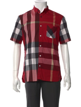 Burberry Exploded Check Pattern Short Sleeve Shirt