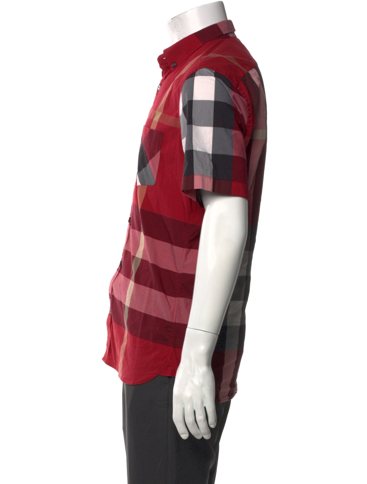 Burberry Exploded Check Pattern Short Sleeve Shirt