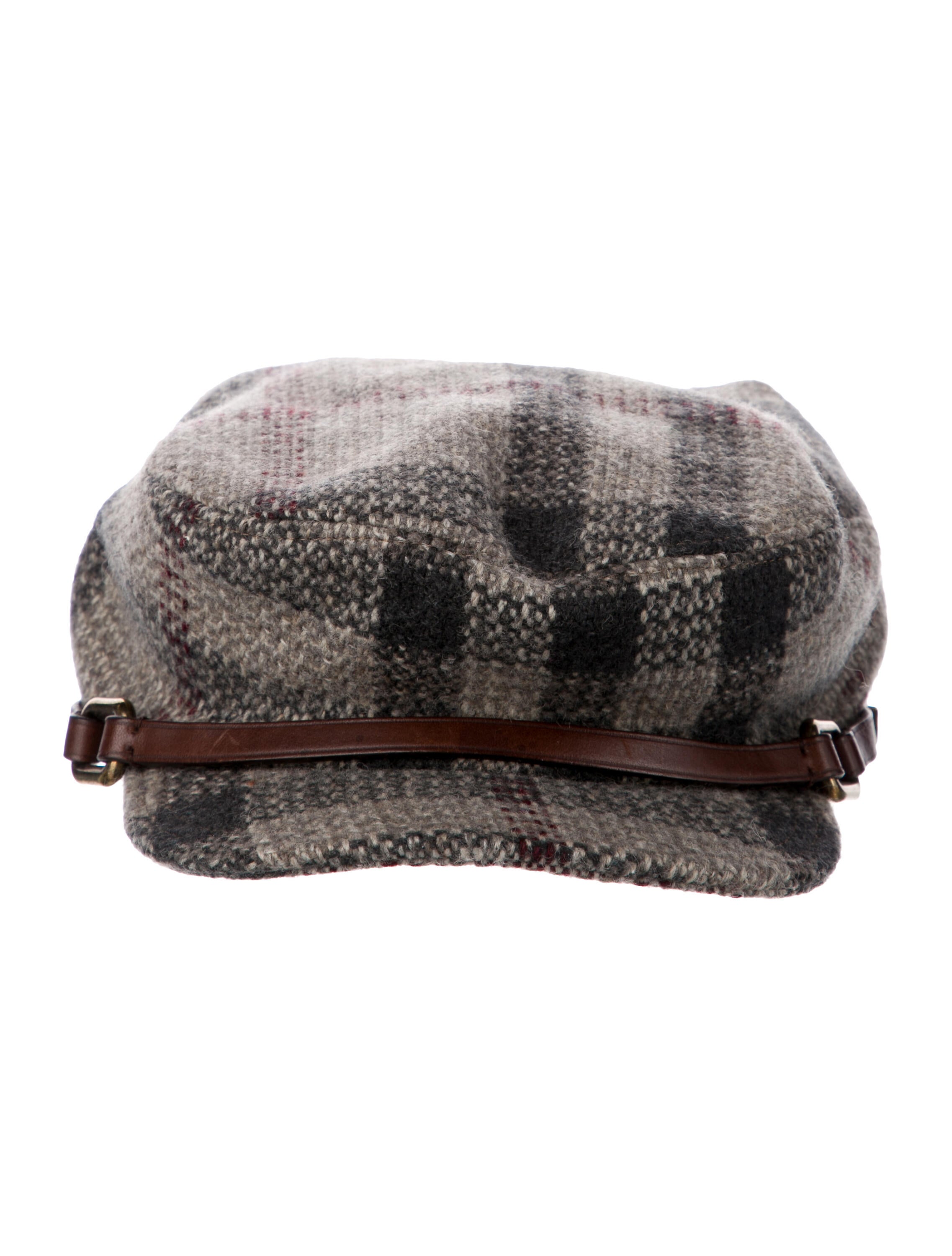 Burberry Wool Check Newsboy Cap