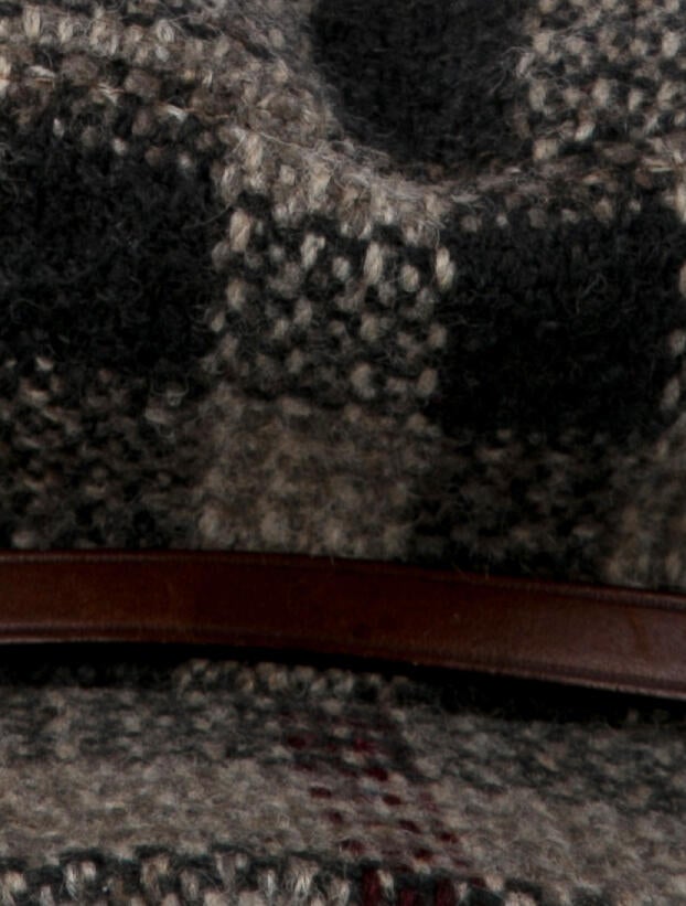 Burberry Wool Check Newsboy Cap