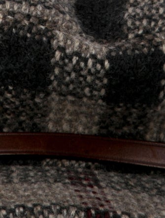 Burberry Wool Check Newsboy Cap