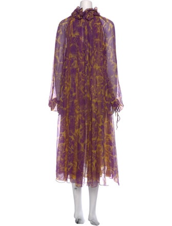 Burberry Silk Midi Length Dress