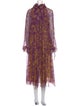 Burberry Silk Midi Length Dress