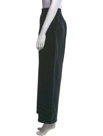 Burberry Plaid Print Wide Leg Pants