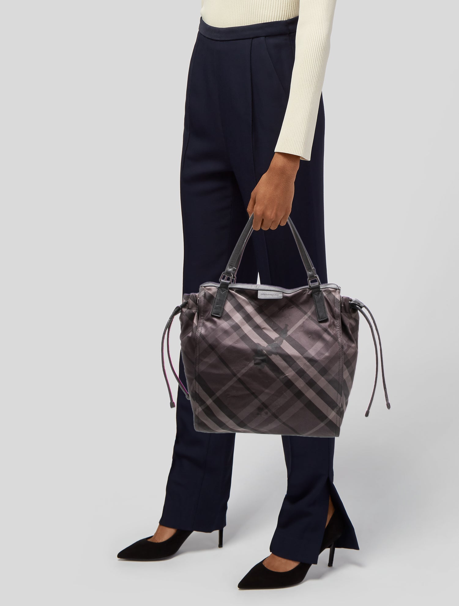 Burberry Smoked Check Bucket Bag