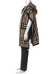 Burberry Plaid Print Open Front Cardigan