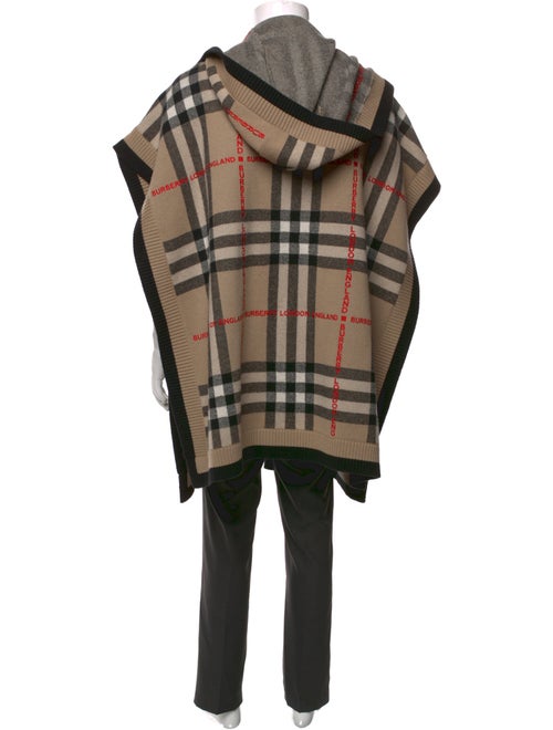 Burberry Plaid Print Open Front Cardigan