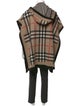 Burberry Plaid Print Open Front Cardigan