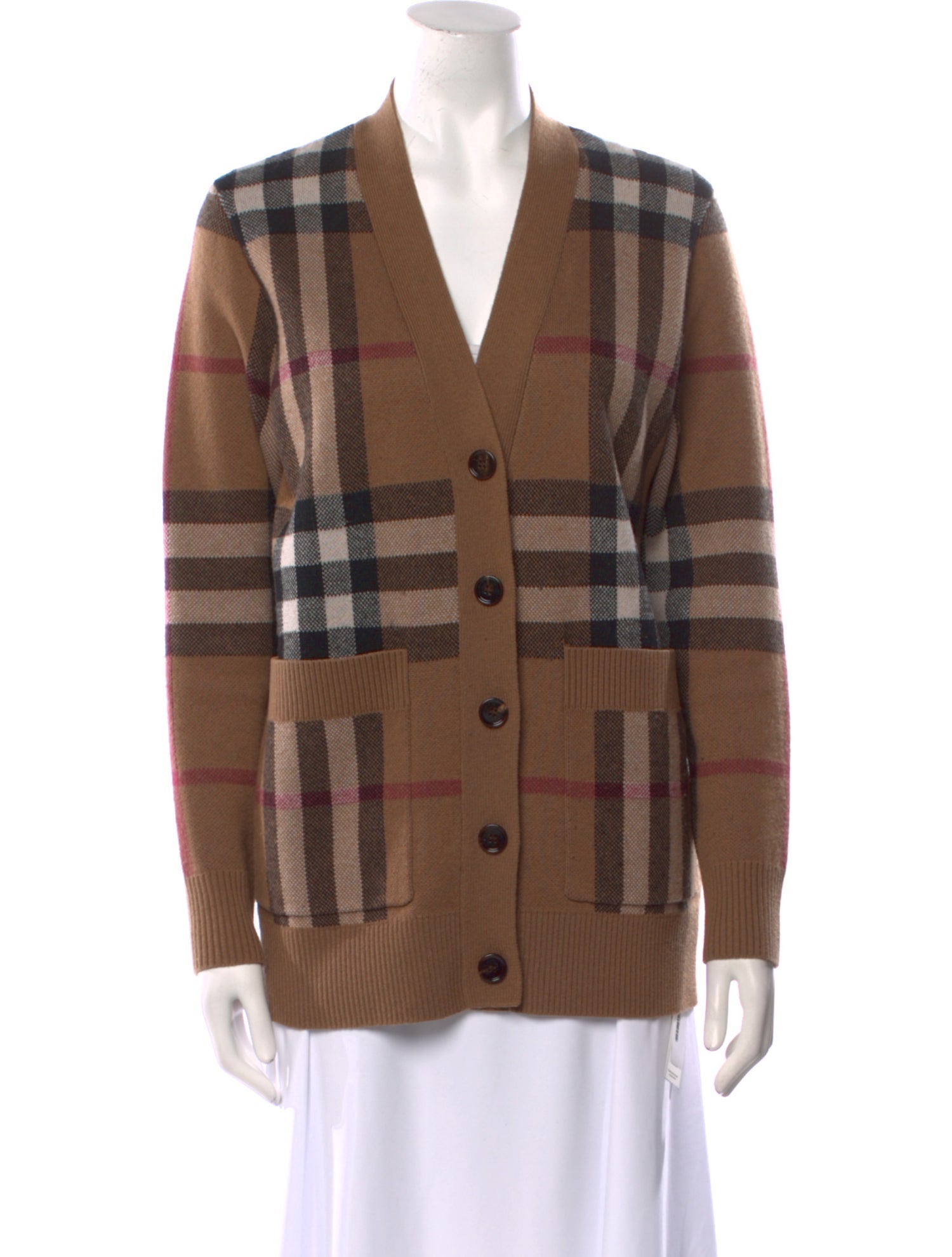 Burberry Wool Plaid Print Sweater