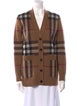Burberry Wool Plaid Print Sweater