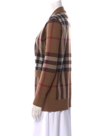 Burberry Wool Plaid Print Sweater