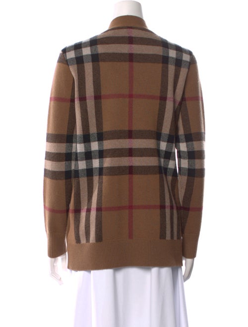 Burberry Wool Plaid Print Sweater