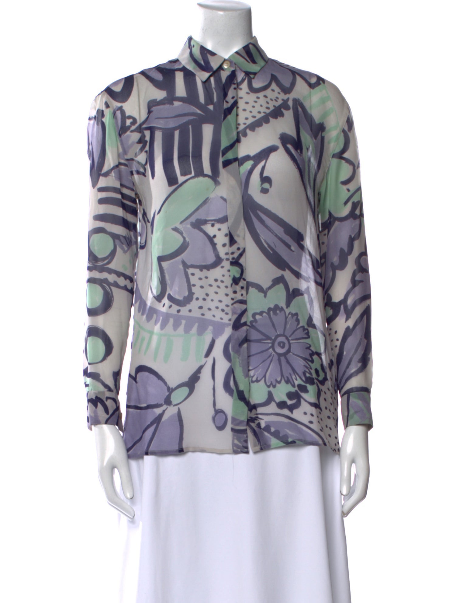 Burberry Silk Printed Blouse