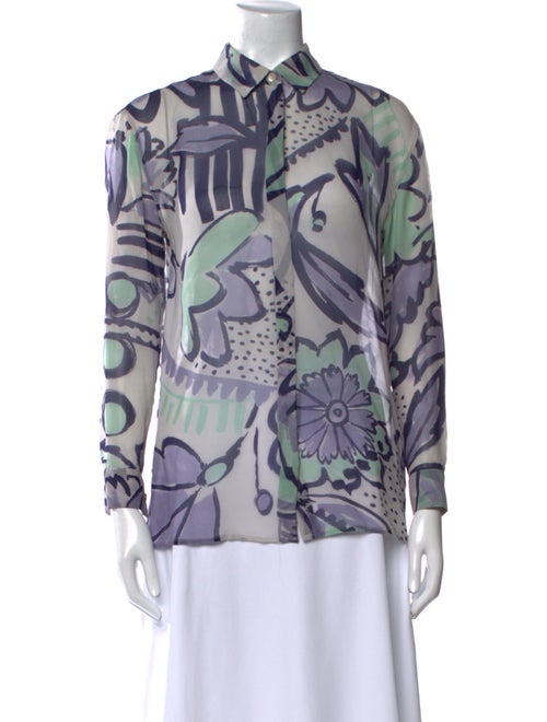 Burberry Silk Printed Blouse
