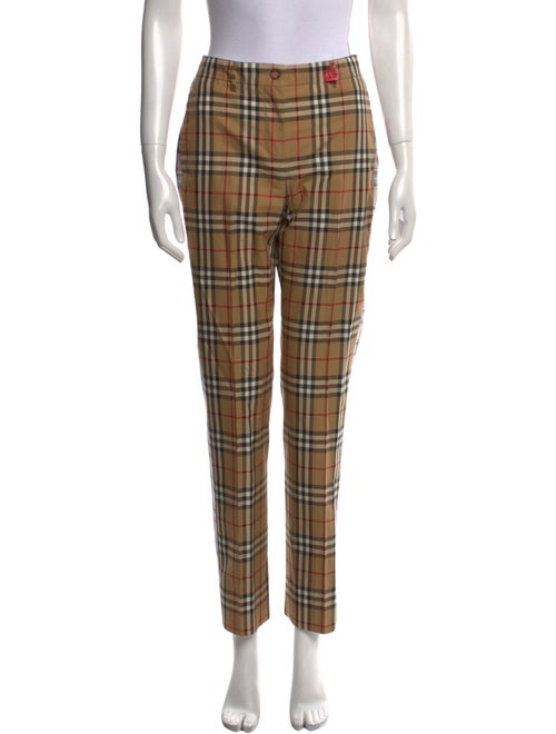 Burberry Plaid Print Straight Leg Pants