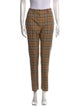 Burberry Plaid Print Straight Leg Pants