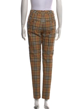 Burberry Plaid Print Straight Leg Pants
