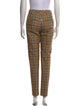 Burberry Plaid Print Straight Leg Pants
